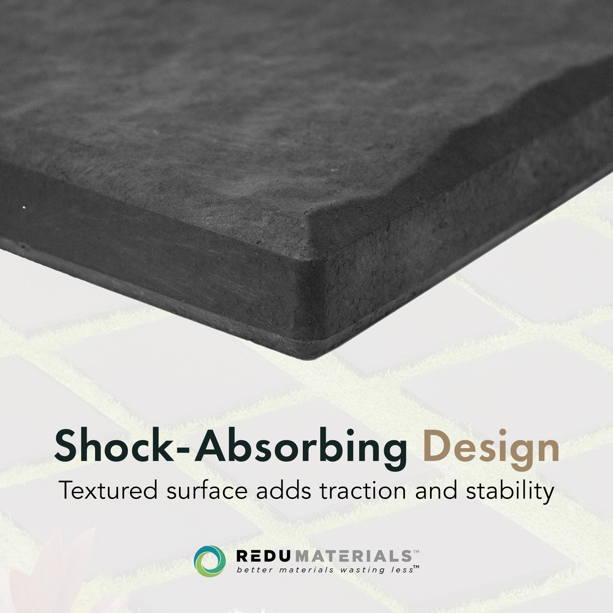 TierraVerde 10 Pack 12" x 12" Stomp Stone Decorative Stepping Squares, Blk(Used)