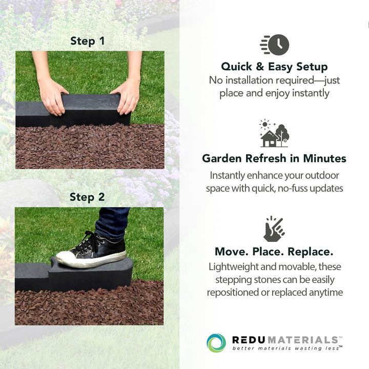 Garden Central 12pk 12"x4" Stomp Edge Slate Lightweight Garden Borders(Open Box)