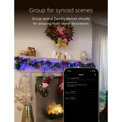 Twinkly Pre-Lit Garland App-control 9-Ft LED Christmas Garland 50 RGB+W (2 Pack)