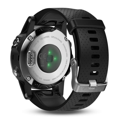 Garmin Fenix 5 Silver Premium Smartwatch w/Black Band (Refurbished) (Open Box)