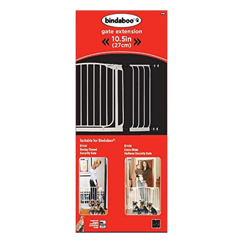 Bindaboo B1109 Pet Safety Gate 10.5" Steel Gate Extension, (Open Box)