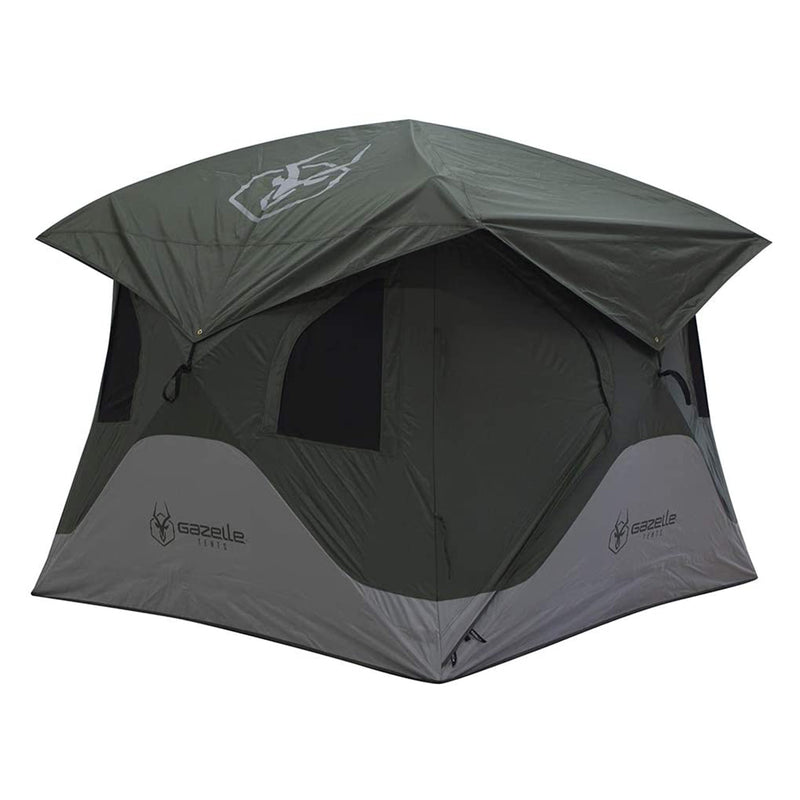 Gazelle T3X GT301GR 4 Person Pop Up Camping Hub Tent, Alpine Green (Used)