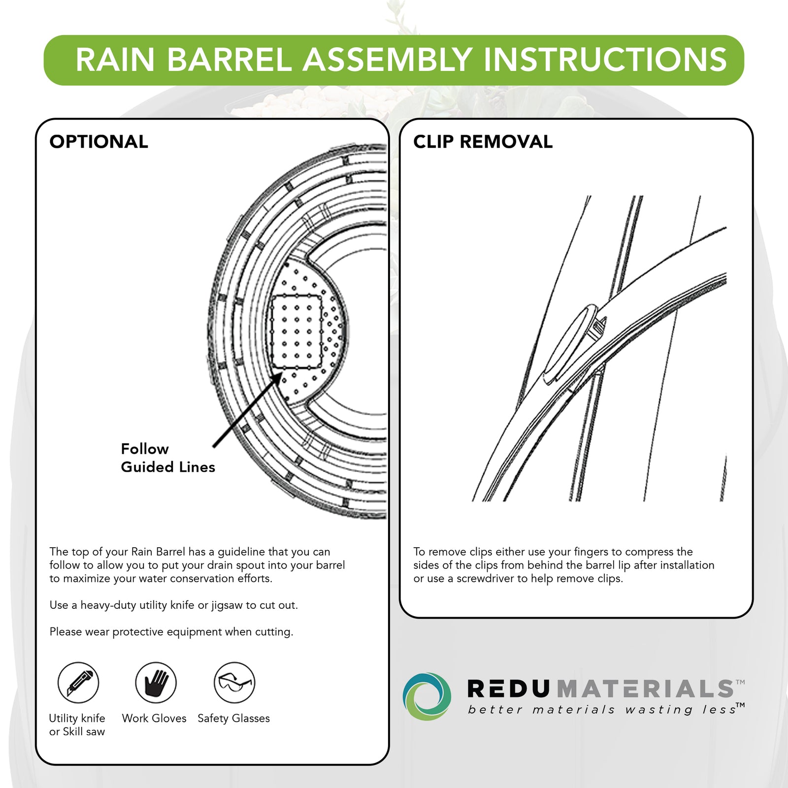 Garden Central Knock Down Rain Barrel Rust Proof Brass Spigot, 39Gal(For Parts) - VMInnovations