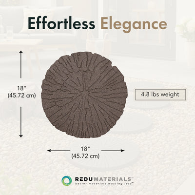 Garden Central 4pk 18x18" Cracked Log Round Decorative Stepping Stones(Open Box)