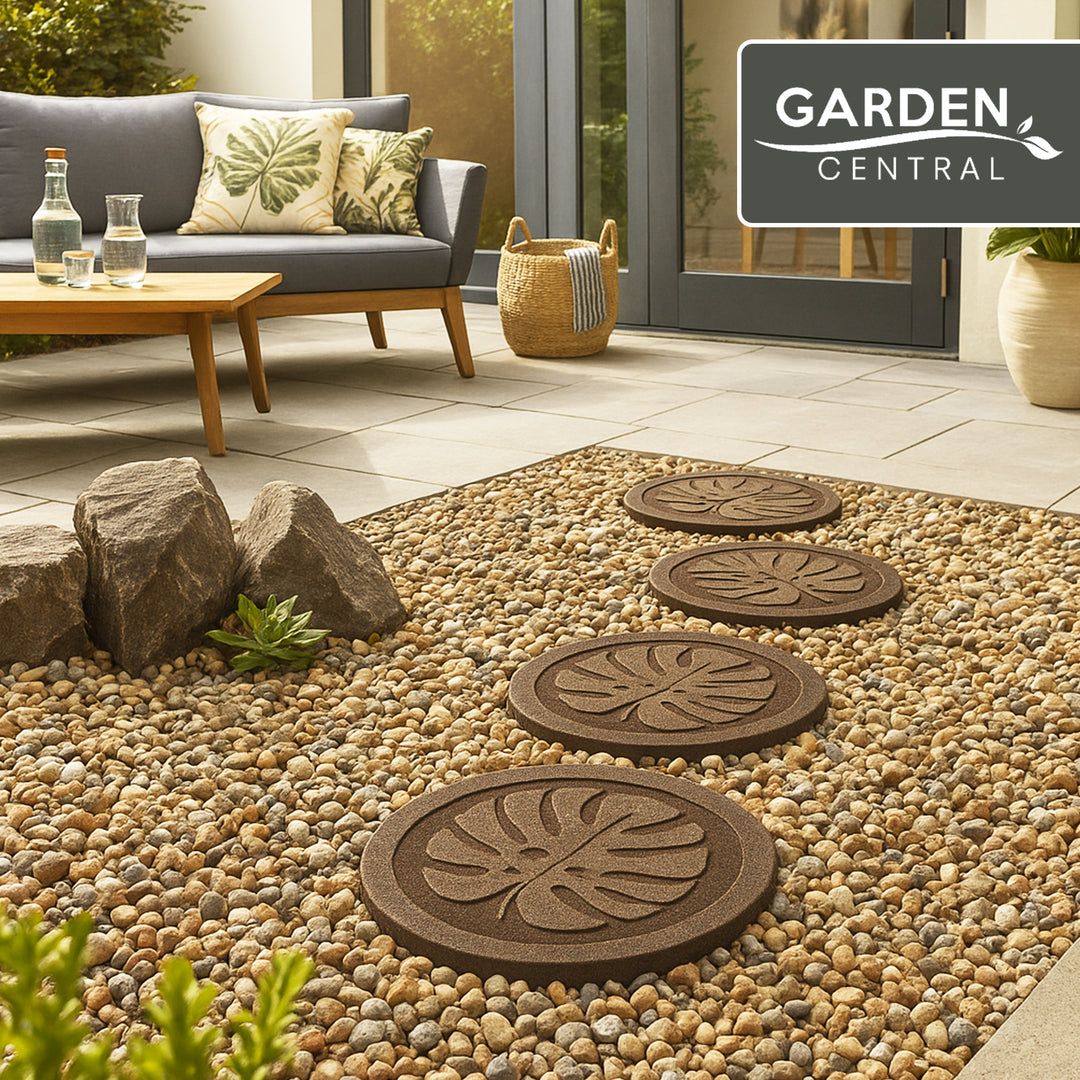 Garden Central 4 Pack 18"x18" Tropical Leaf Decorative Stepping Stones(Open Box) - VMInnovations