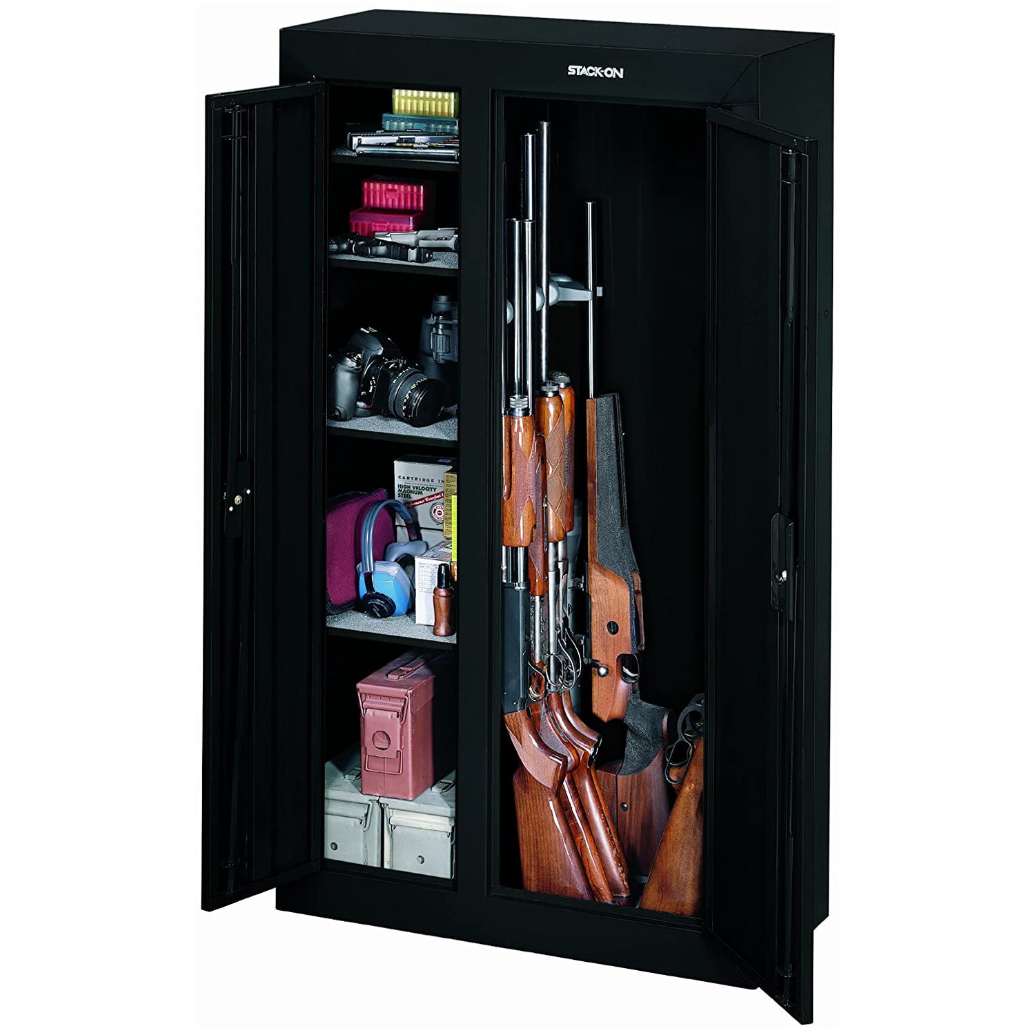 Stack-On 10 Gun Double Door Key Locking Security Storage Cabinet Safe(For Parts)
