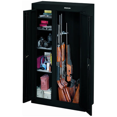 Stack-On 10 Gun Double Door Key Locking Security Storage Cabinet Safe(For Parts)