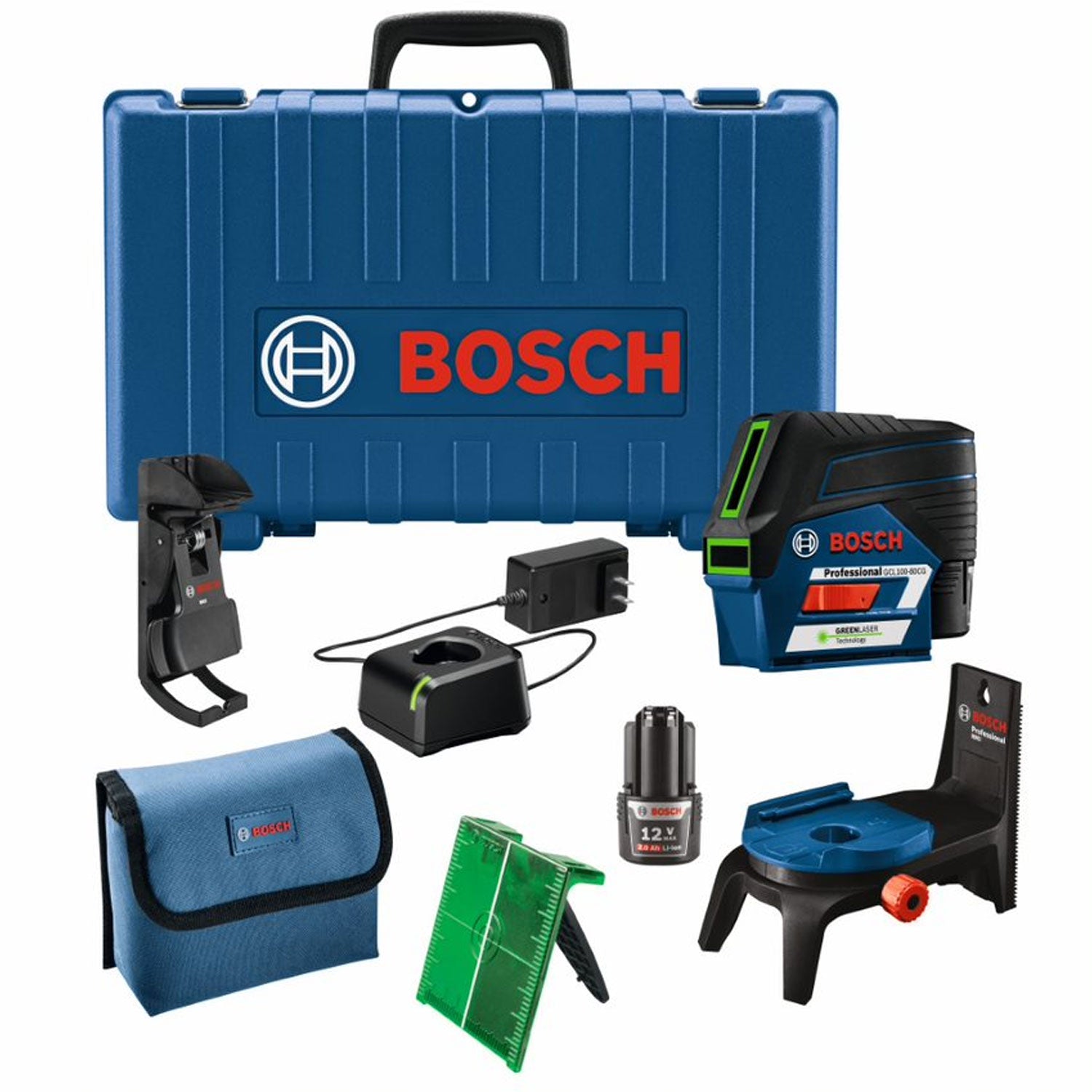 Bosch GCL100-80CG 12V Max Connected Beam Cross Line Laser w/Plumb Points (Used) - VMInnovations