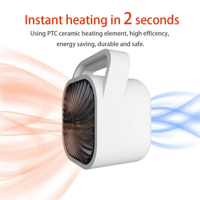 Geek Heat HA31-05E 500 Watt Personal Portable Ceramic Fan Space Heater (2 Pack)