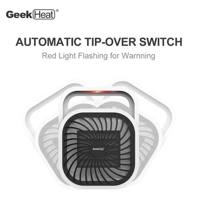Geek Heat 500 Watt Mini Personal Portable Ceramic Fan Space Heater (Open Box)