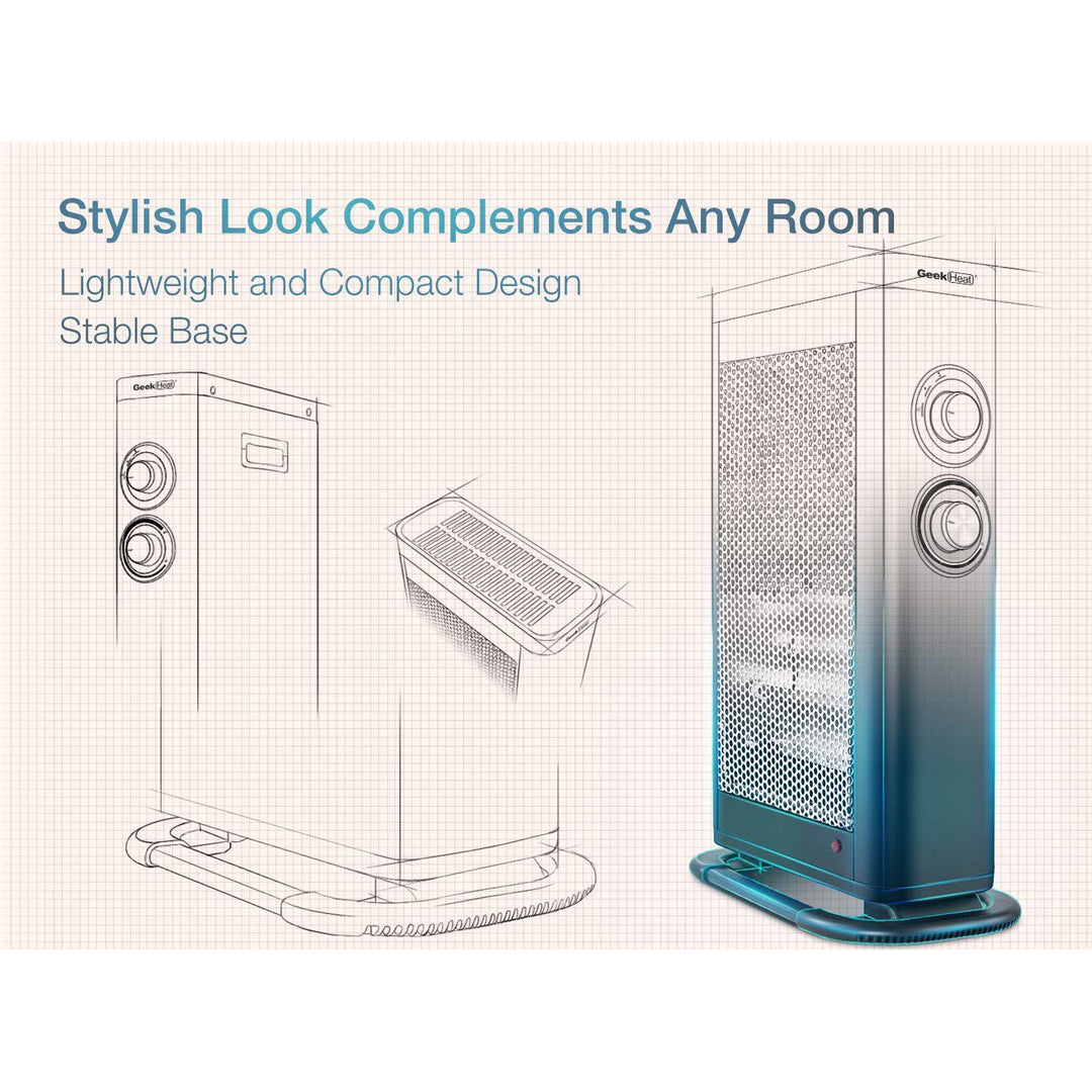 Geek Heat 2 in 1 Infrared & Convection Electric Portable Space Heater (Used) - VMInnovations