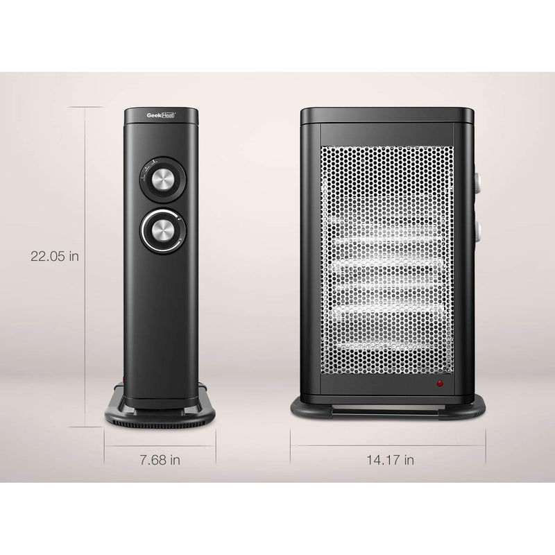 Geek Heat HQ28-15M Infrared & Convection Electric Portable Space Heater (2 Pack)
