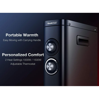 Geek Heat HQ28-15M 2 in 1 Electric Portable Space Heater (Certified Refurbished) - VMInnovations