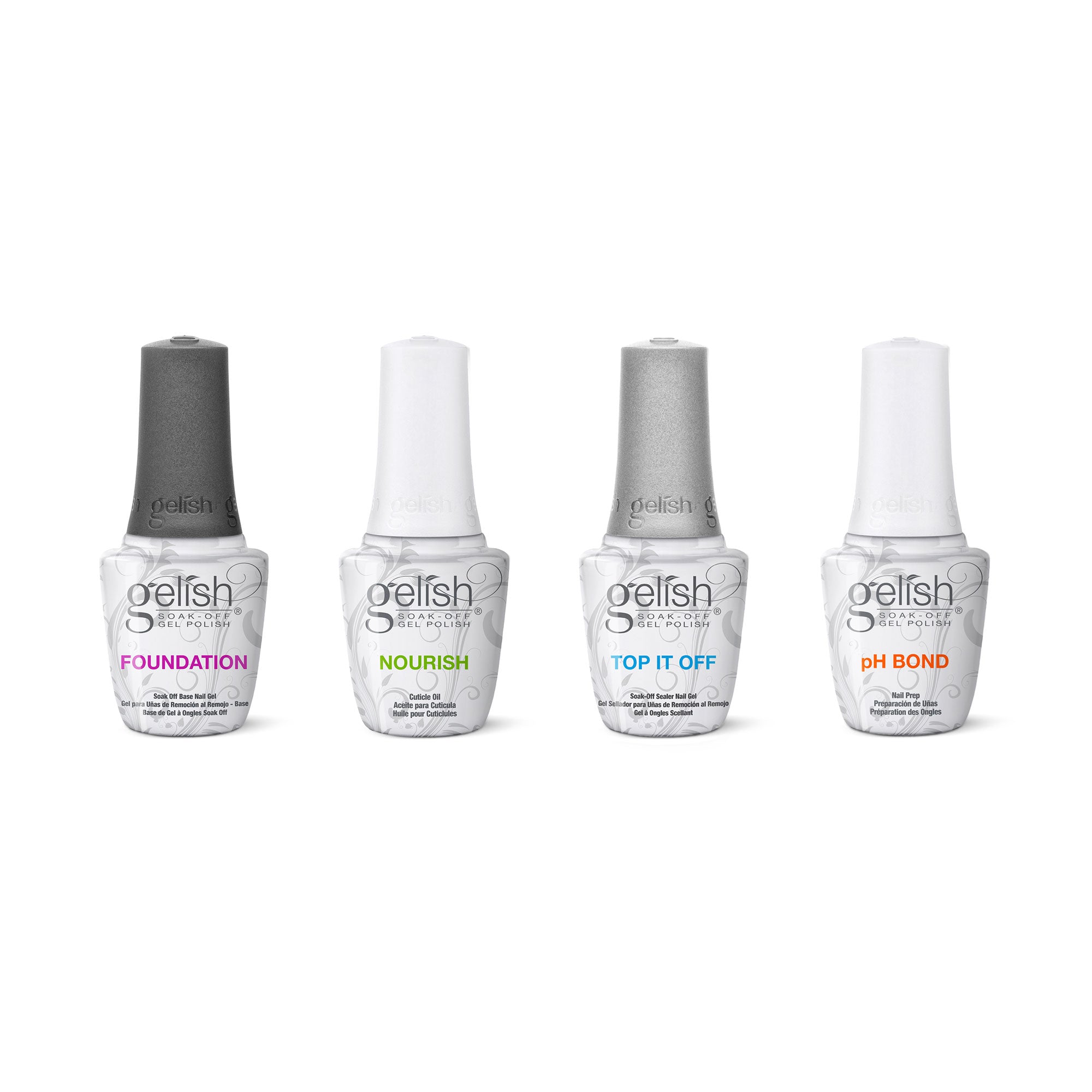 Gelish 18G Gel LED Nail Polish Curing Light + Fantastic Four Gel Polish Prep Kit - VMInnovations