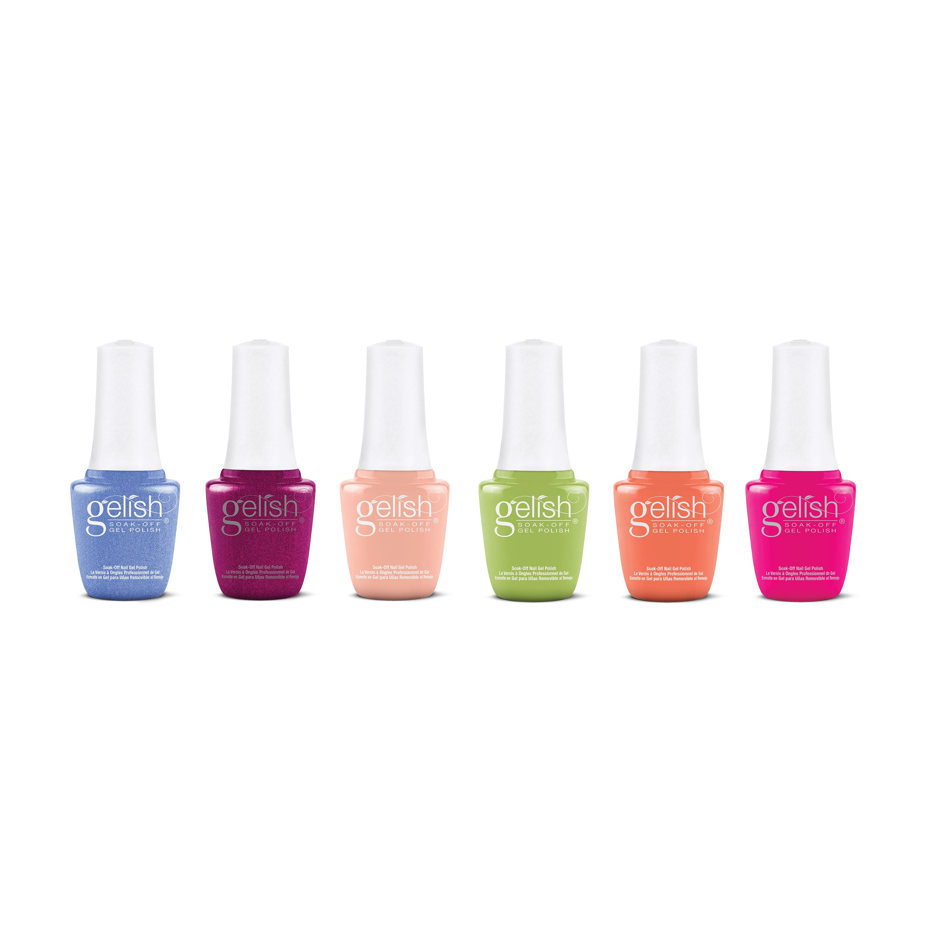 Gelish 2021 9mL Feel the Vibes Gel Nail Polish, 36 Watt LED & Basix Care Kit - VMInnovations