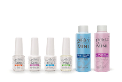 Gelish MINI Soak Off Gel Nail Polish Starter Kit, LED Light, Terrific Trio Set
