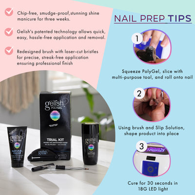 Gelish Professional PolyGel Trial Kit & Terrific Trio Gel Polish Essentials Kit