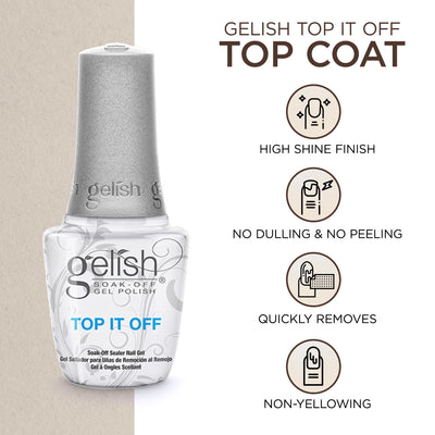 Gelish Dynamic Duo Foundation Base & Top It Off Sealer Soak Off Gel Nail Polish - VMInnovations