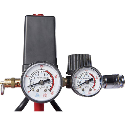 General International AC1104 11 Gallon Electric Air Compressor with Dual Gauges