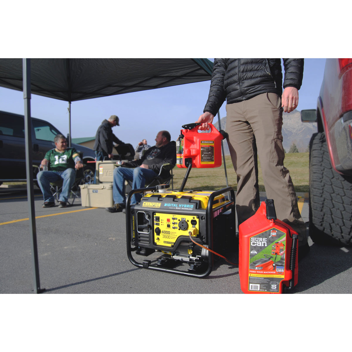 SureCan Easy Pour Nozzle 2 Plus Gallon Flow Control Gas Can, Red (Open Box)