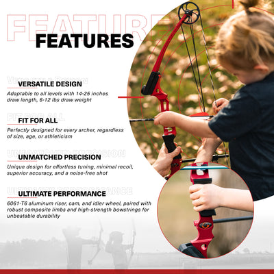 Genesis Archery Mini Genesis Compound Target Practice Bow Kit, Right Hand (Used) - VMInnovations