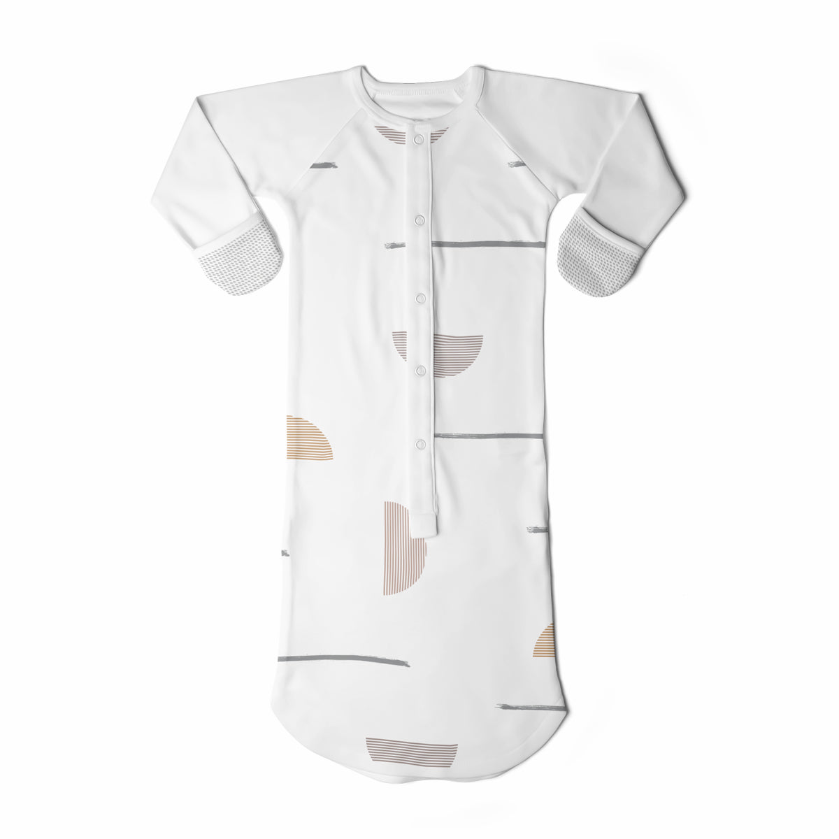 Goumikids Baby Sleeper Gown Organic Bamboo Sleepsack Pajamas, 3-6M Geo Dash - VMInnovations