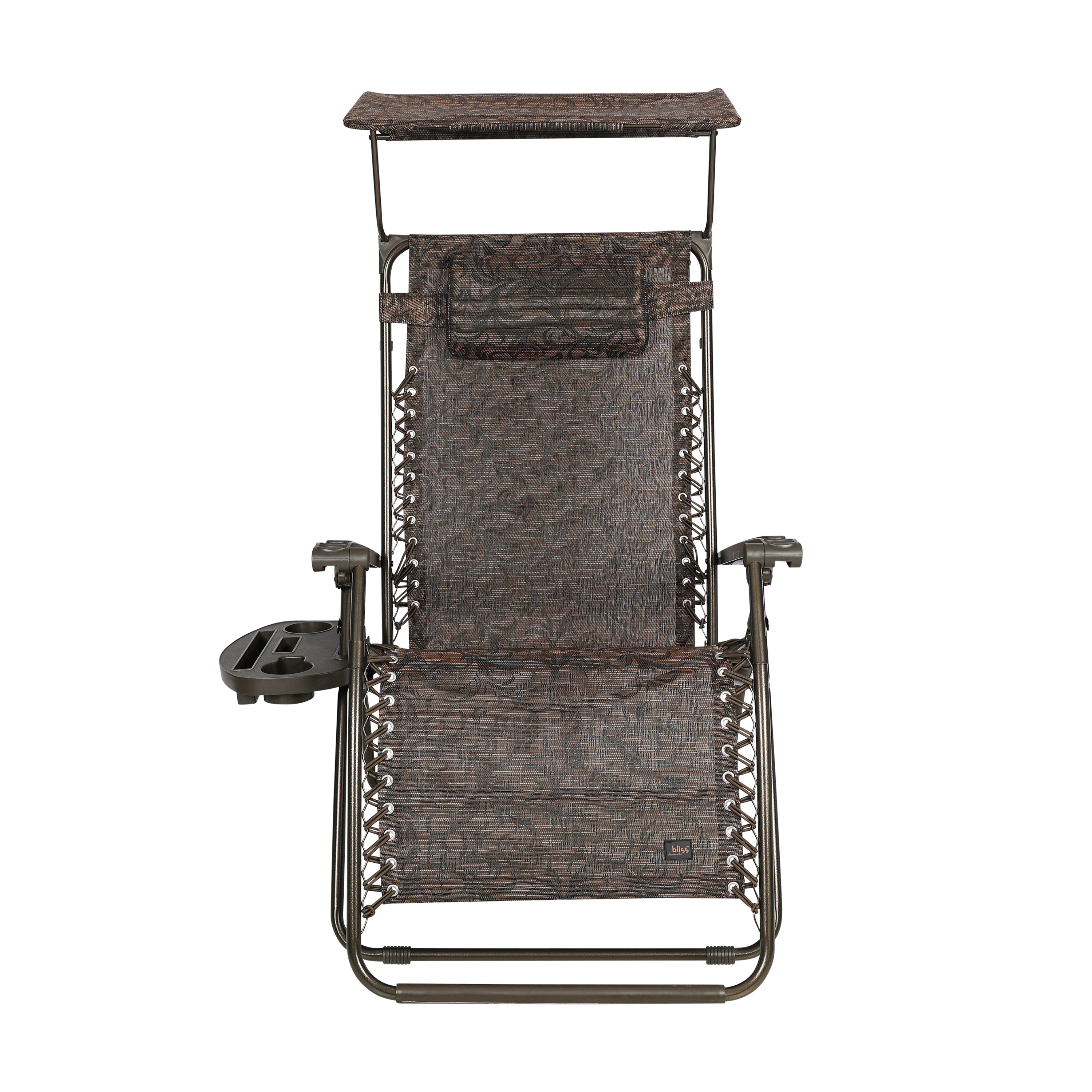 Bliss Hammocks 2 Pack 30" Wide XL Zero Gravity Outdoor Lounge Chair with Canopy