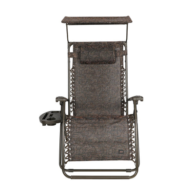 Bliss Hammocks 2 Pack 30" Wide XL Zero Gravity Outdoor Lounge Chair with Canopy