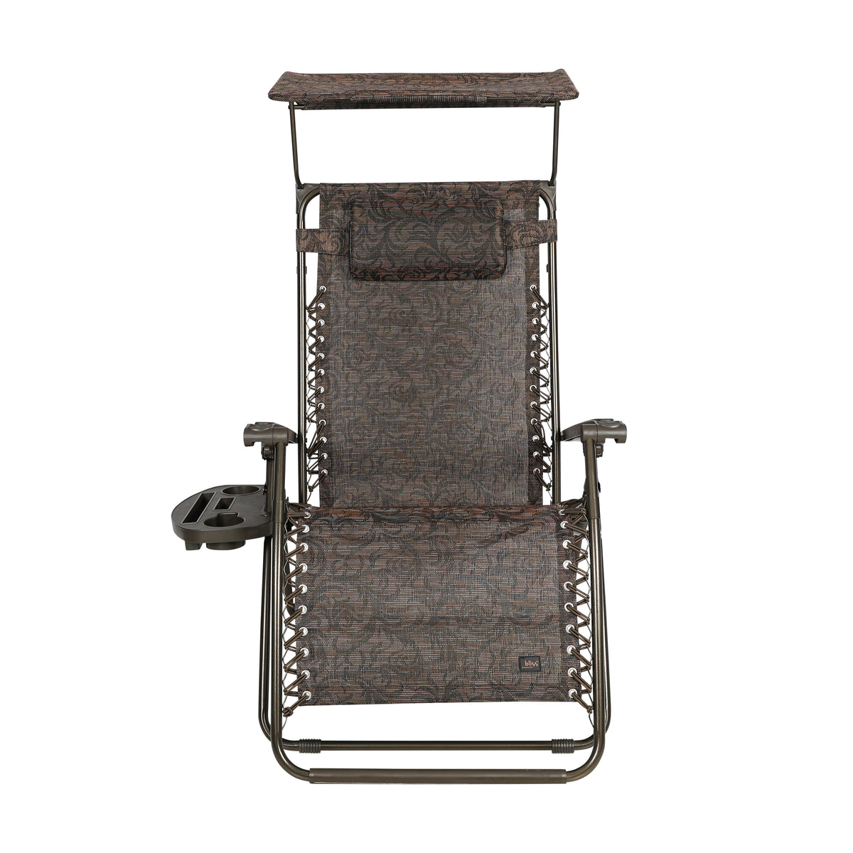 Bliss Hammocks 2 Pack 30" Wide XL Zero Gravity Outdoor Lounge Chair with Canopy