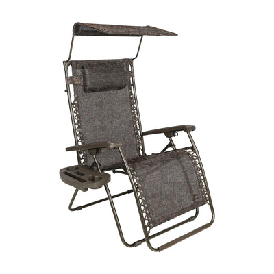 Bliss Hammocks 2 Pack 30" Wide XL Zero Gravity Outdoor Lounge Chair with Canopy