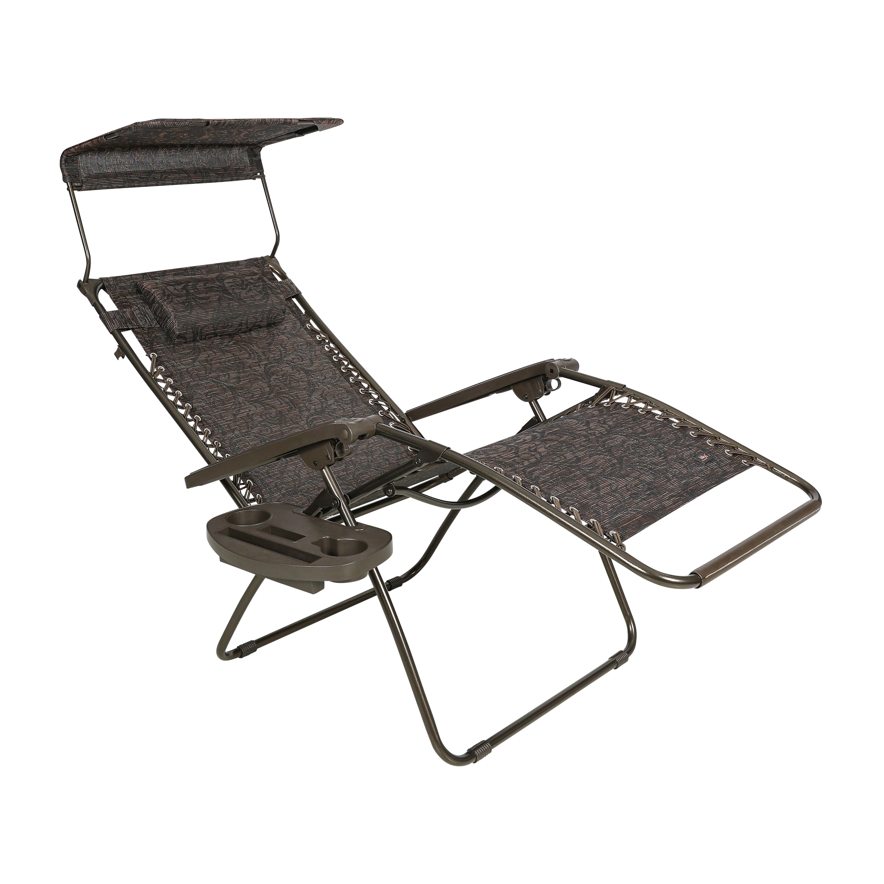Bliss Hammocks 2 Pack 30" Wide XL Zero Gravity Outdoor Lounge Chair with Canopy