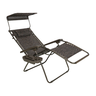 Bliss Hammocks 2 Pack 30" Wide XL Zero Gravity Outdoor Lounge Chair with Canopy