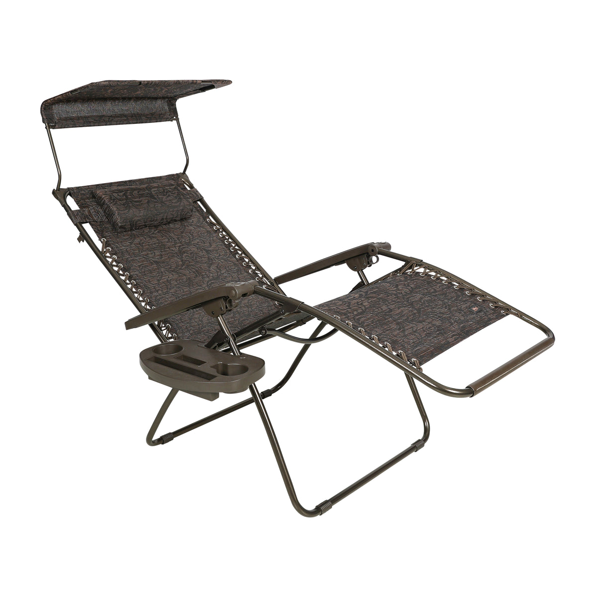 Bliss Hammocks 2 Pack 30" Wide XL Zero Gravity Outdoor Lounge Chair with Canopy