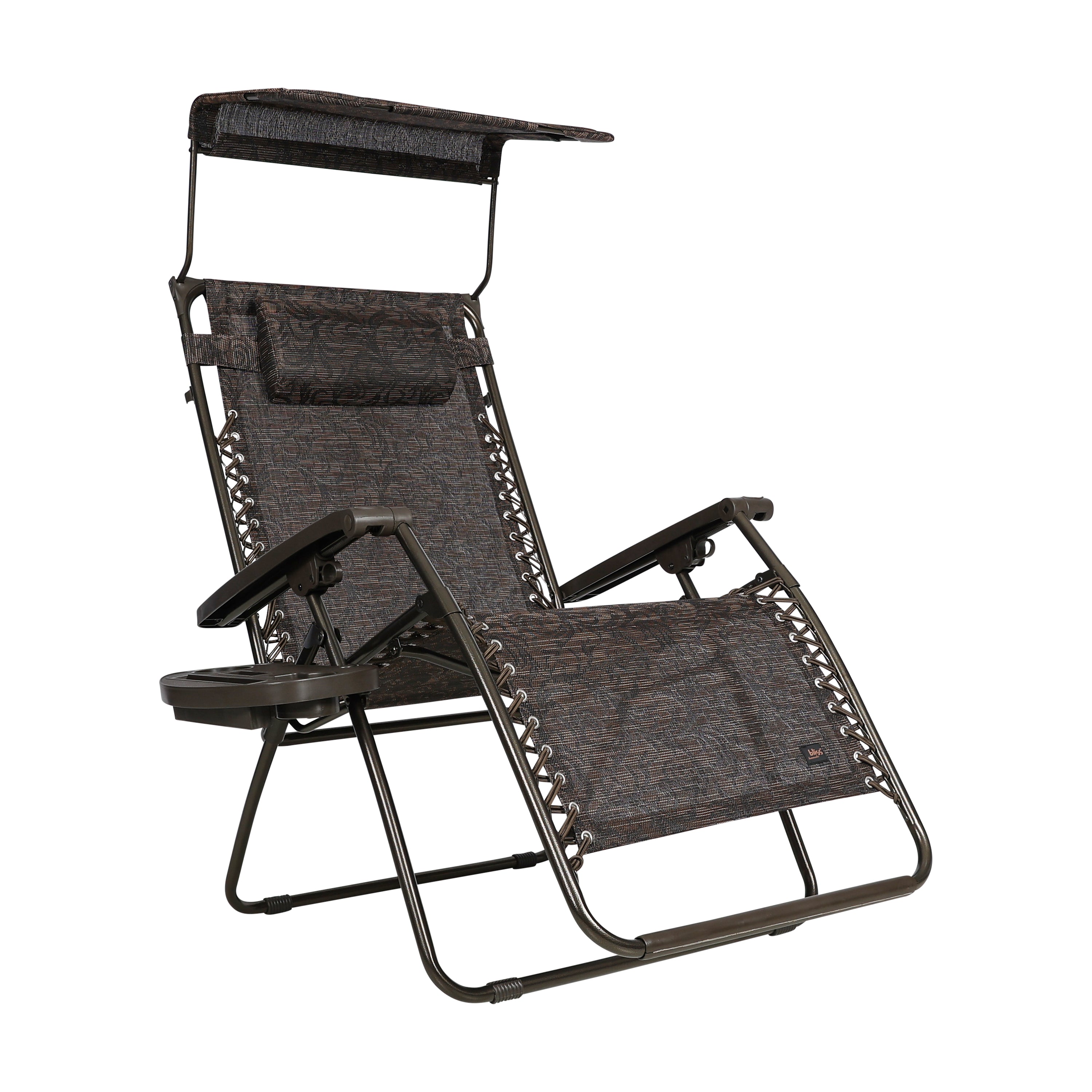 Bliss Hammocks 2 Pack 30" Wide XL Zero Gravity Outdoor Lounge Chair with Canopy