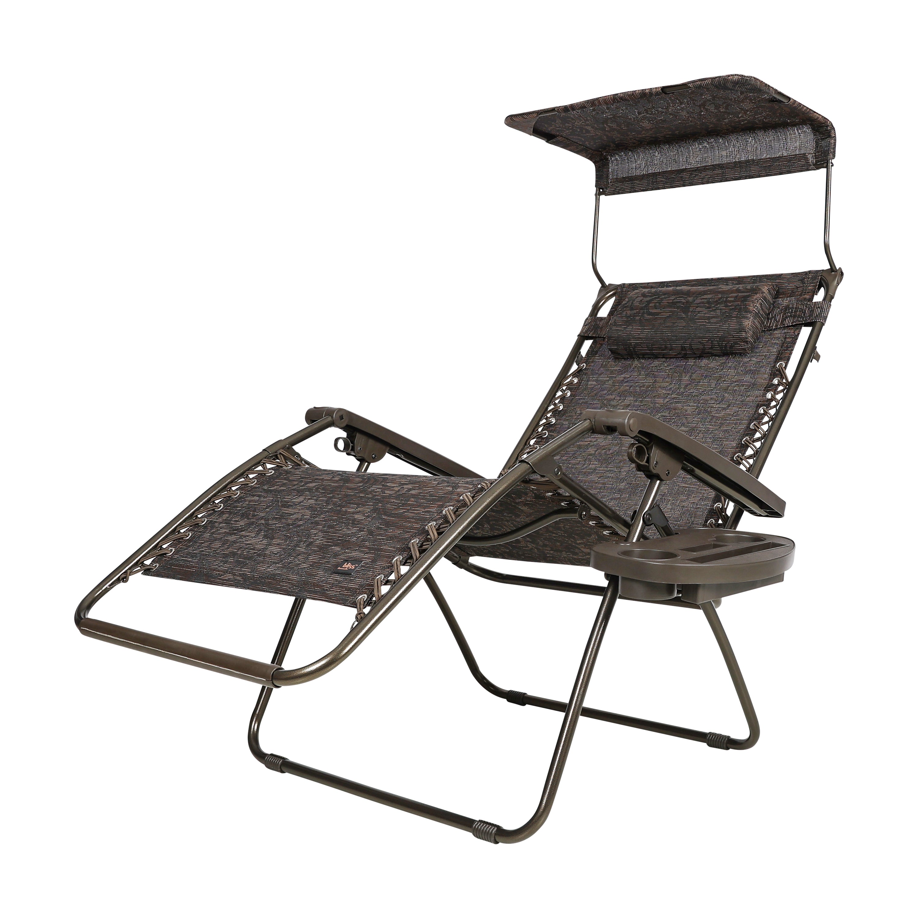 Bliss Hammocks 2 Pack 30" Wide XL Zero Gravity Outdoor Lounge Chair with Canopy