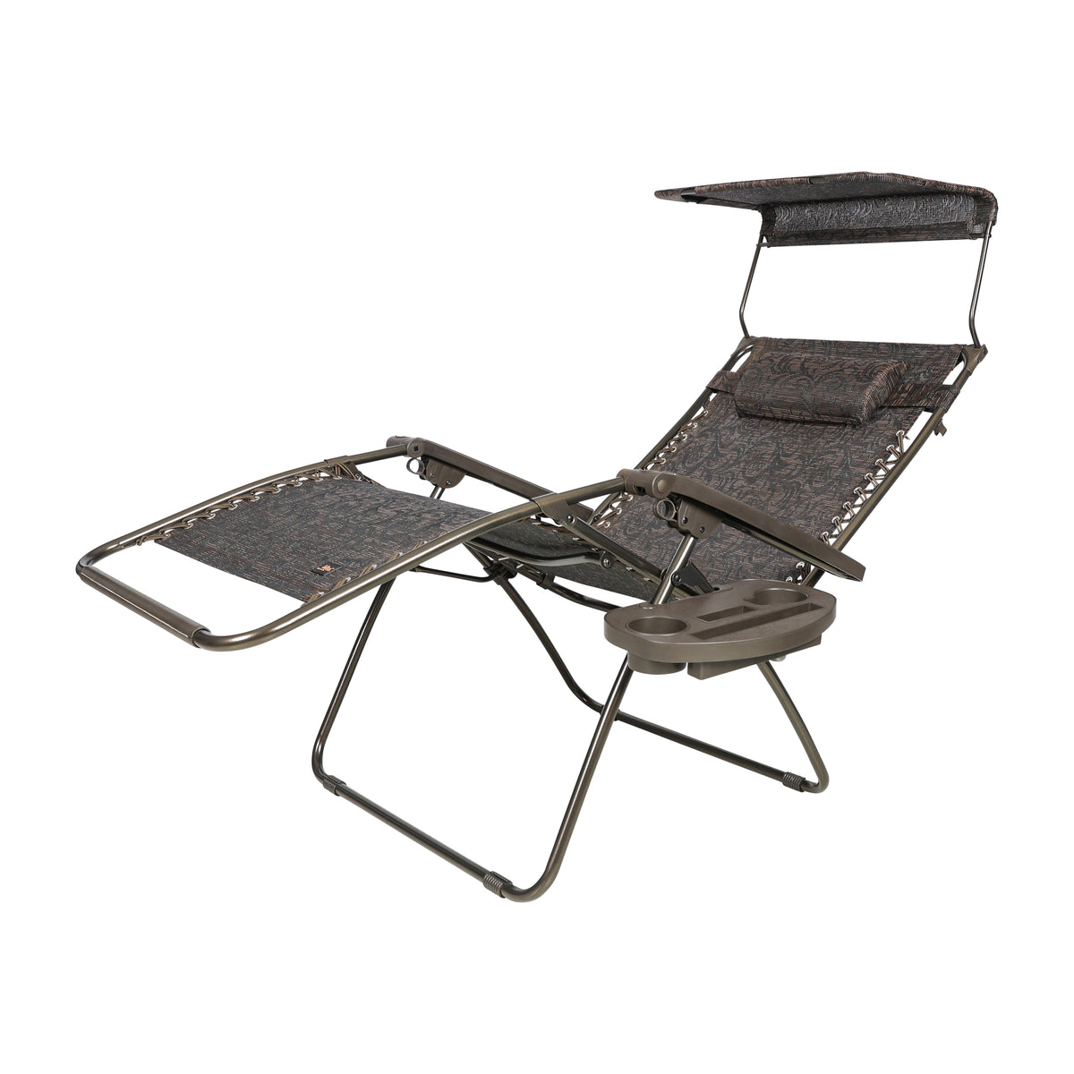 Bliss Hammocks 2 Pack 33" Wide XXL Zero Gravity Outdoor Lounge Chair with Canopy