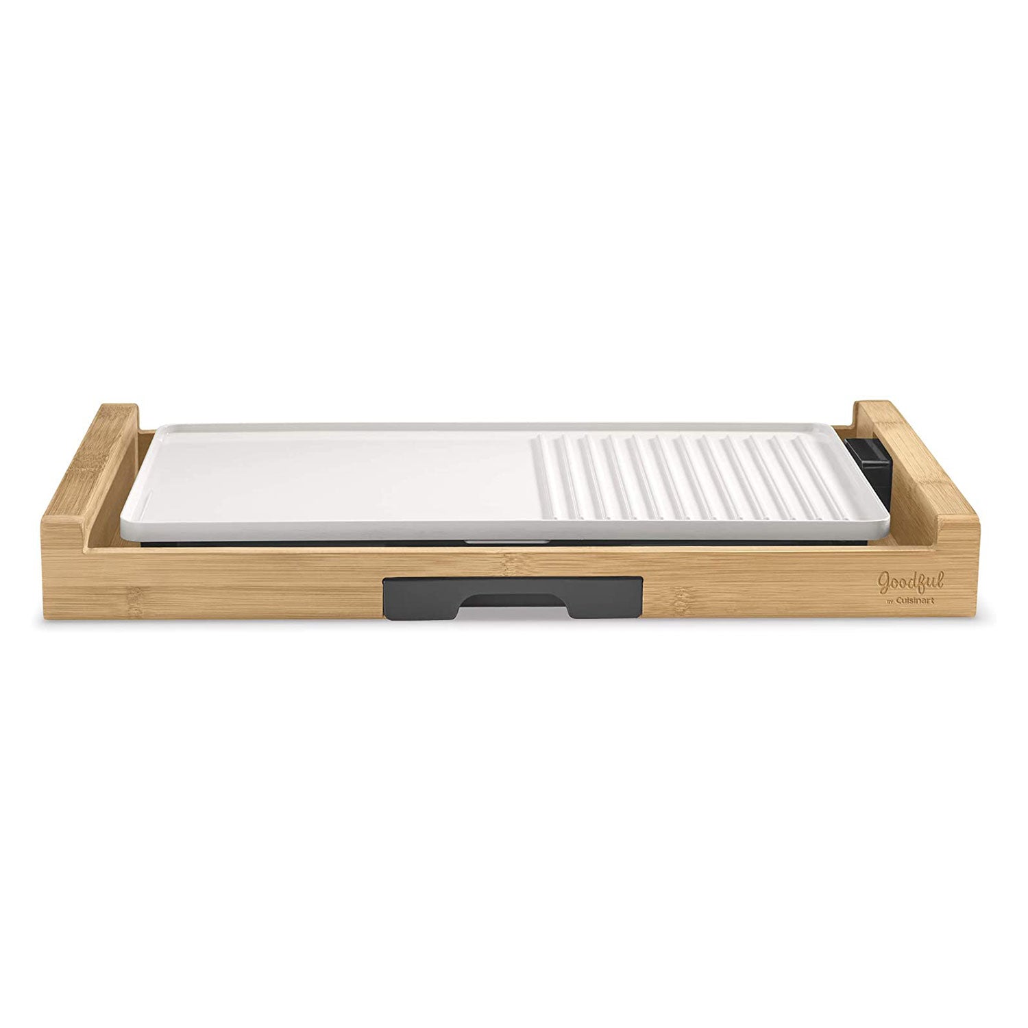 Goodful Cuisinart Bamboo Home Countertop Full Grill and Griddle White (Open Box)