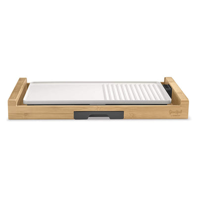 Goodful Cuisinart Bamboo Home Countertop Full Grill and Griddle White (Open Box)