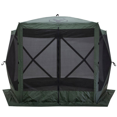 Gazelle 4 Person 5 Sided Portable Pop Up Gazebo Screened Tent (Open Box) - VMInnovations