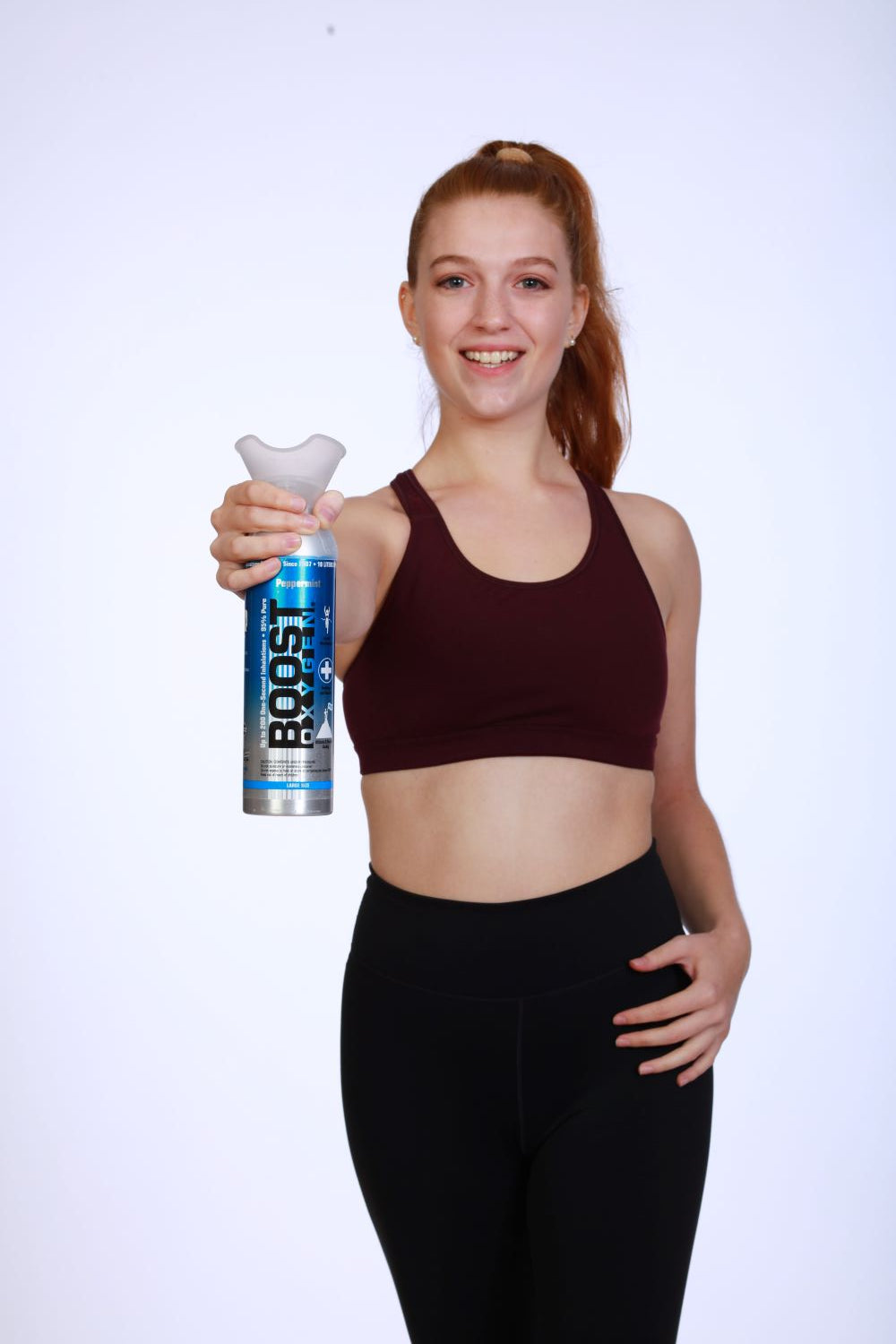 Boost Oxygen 3, 5, & 10L Supplemental Oxygen Can Bottle w/Mouthpiece, Peppermint - VMInnovations