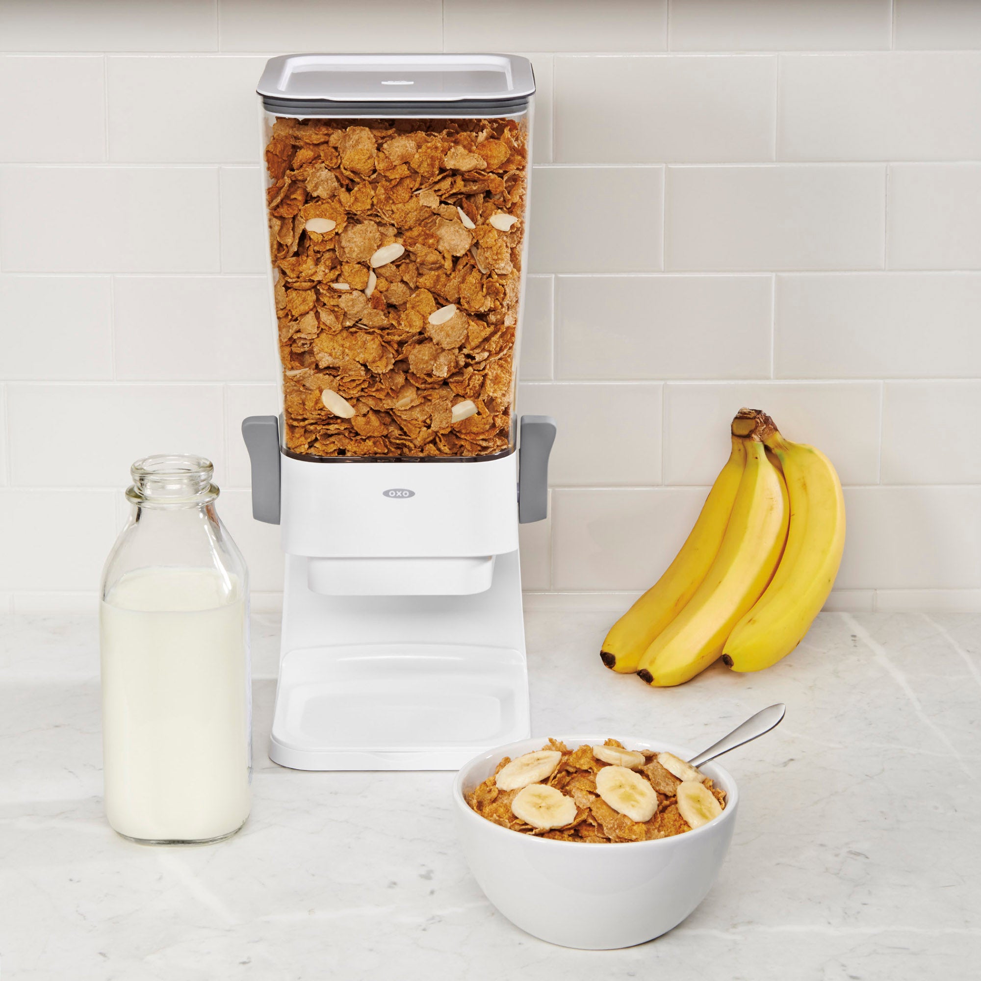 OXO Good Grips Kitchen Countertop Snack Cereal Dispenser Canister, 5.5 Quart