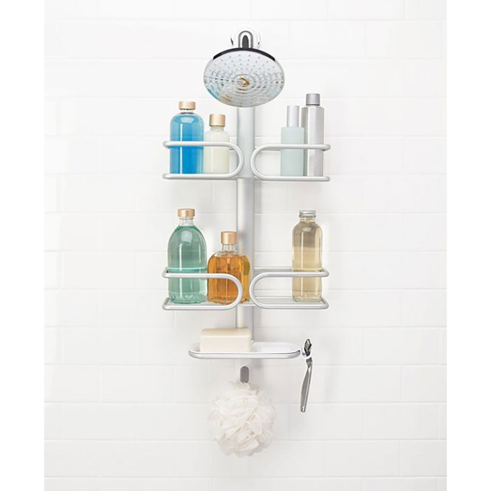 Oxo Good Grips Aluminum 3 Shelf Hanging Shower Caddy Holder, Chrome (For Parts)