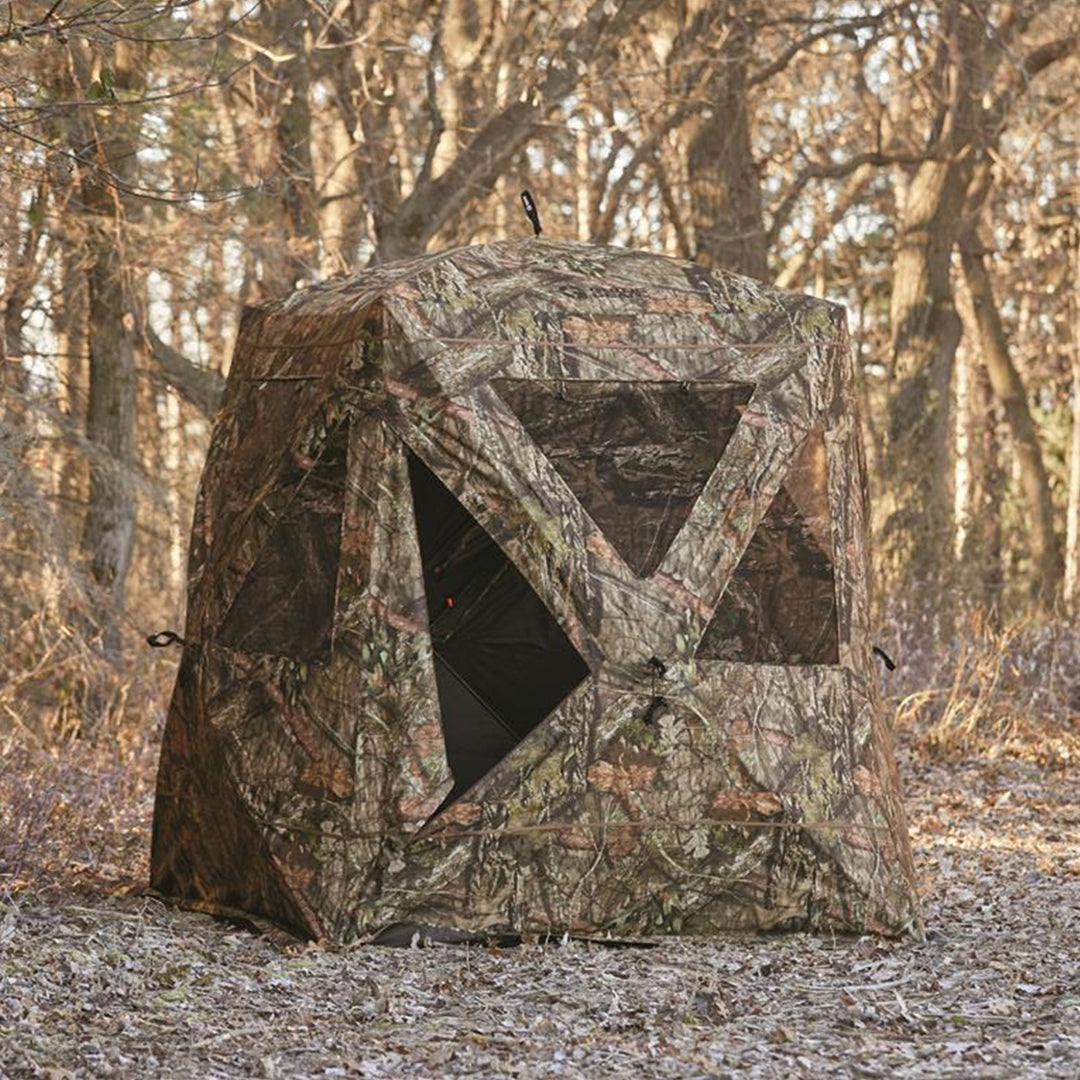 Guide Gear GGFXLSCB Flare XL Tall Ground Hunting Blind, Mossy Oak Camouflage