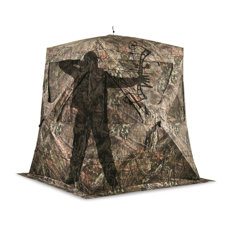 Guide Gear GGFXLSCB Flare XL Tall Ground Hunting Blind, Mossy Oak Camouflage