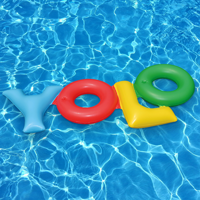 Swimline Inflatable YOLO! Swimming Pool Backyard Fun Float Tube (Open Box)