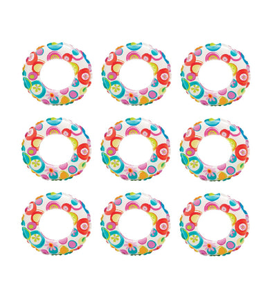 Intex 20-Inch Inflatable Kids Swim Ring Tube Pool Float (9 Pack)