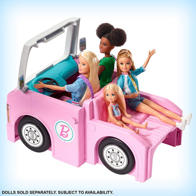 Barbie GHL93 3-in-1 DreamCamper Transforming Vehicle Play Set w/ 50 Accessories