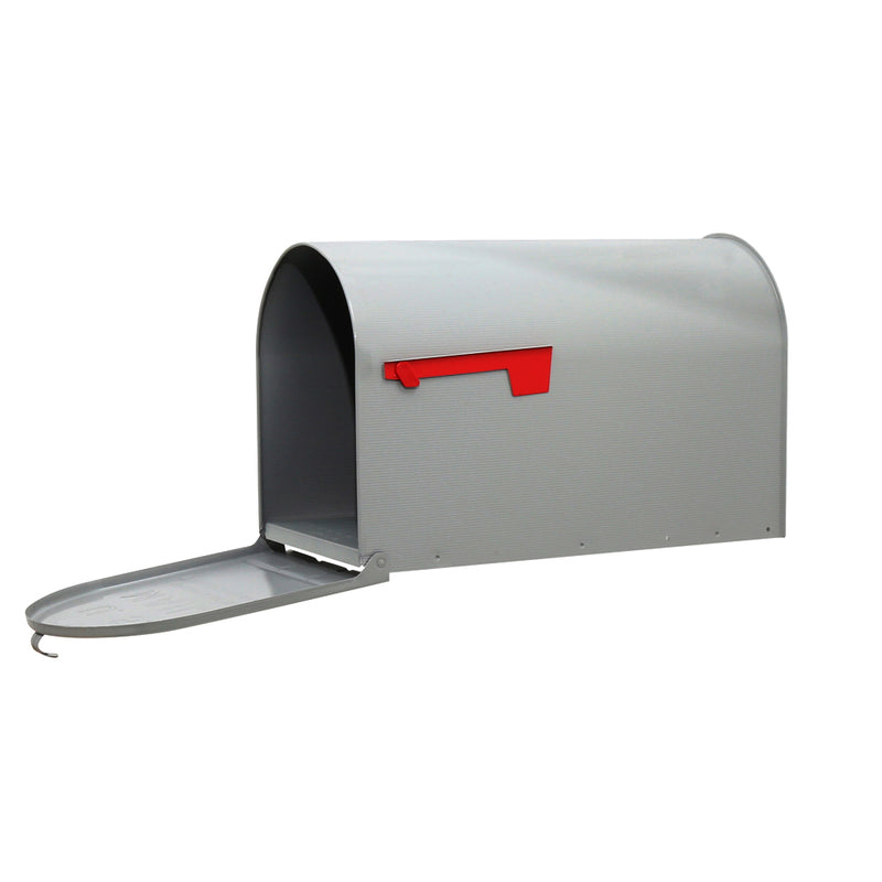 Gibraltar Mailboxes Extra Big Steel Stanley Post Mount Mailbox, Gray (Open Box)