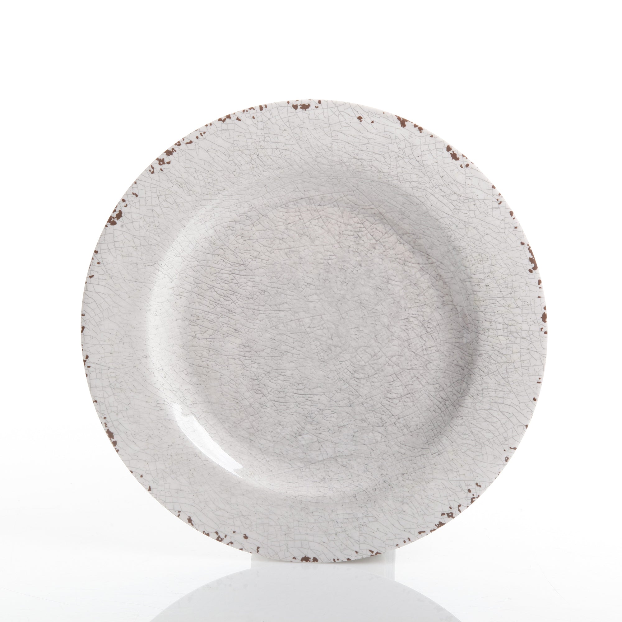 Gibson Studio California Mauna 12 Piece Durable Melamine Dinnerware Set, Ice - VMInnovations