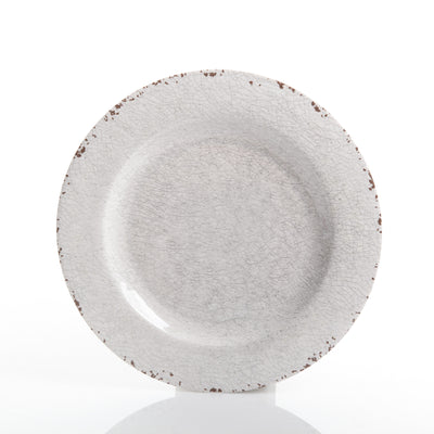 Gibson Studio California Mauna 12-Piece Melamine Dinnerware Set, Ice (Open Box) - VMInnovations